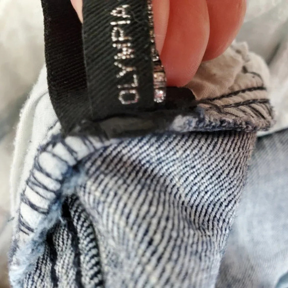 Vintage Gasoline Jeans Olympia Mid  Rise Straight Leg Size 14 Embroidered - Picture 3 of 14